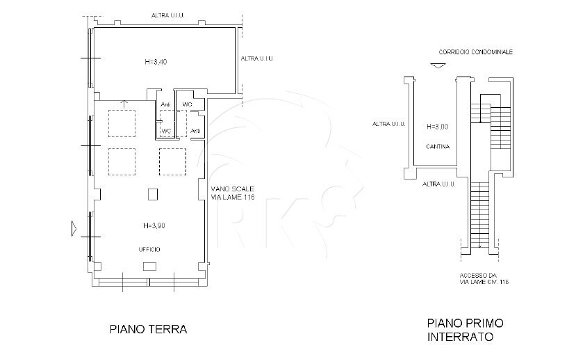 Planimetria - Locale Commerciale via delle lame 116, Bologna - planimetria 1
