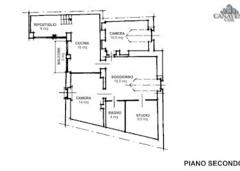 planimetria piano secondo - Quadrilocale via massimo D'Azeglio, 7, Vistrorio - foto 18