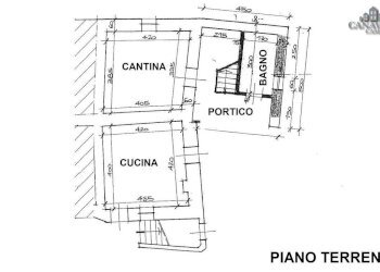 piantina piano terreno - Rustico via Pianezze, 25, Borgiallo - foto 17