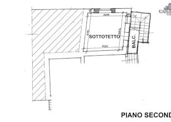 piantina piano secondo - Rustico via Pianezze, 25, Borgiallo - foto 19