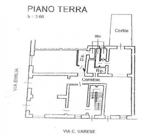 Negozio Tortona - planimetria 1