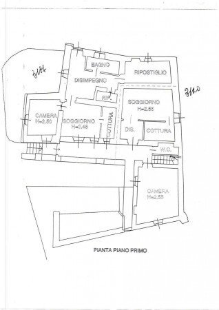 Casa indipendente via Chioso, Castello Cabiaglio - planimetria 1