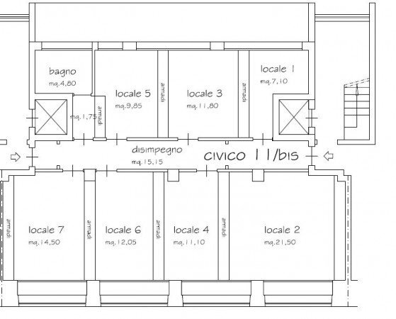 Office via Statuto, 11, Cuneo (neighborhood Centro) - floor plans 1