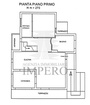 Portion of a house Via Braie 185, Camporosso - floor plans 1