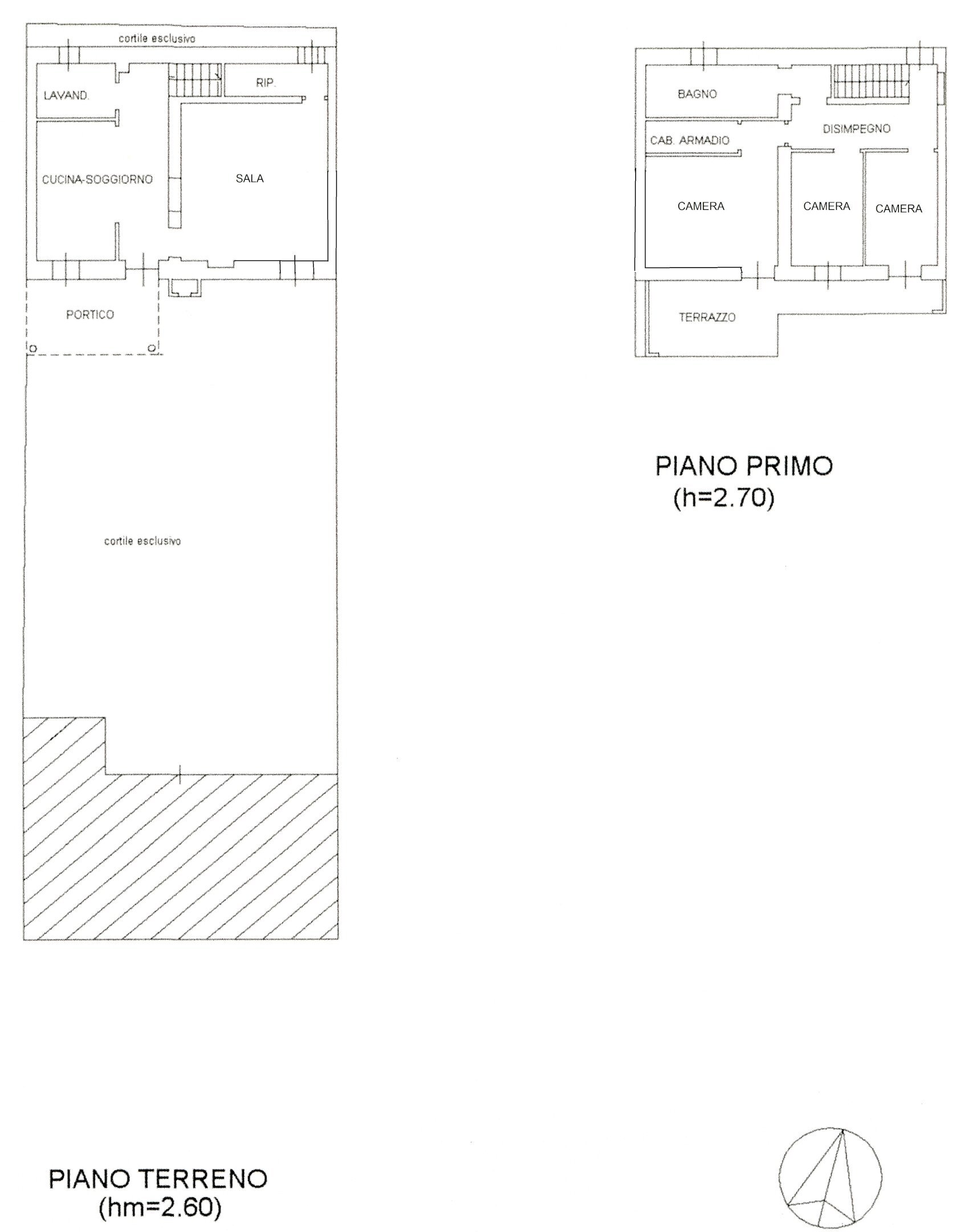 Casa semi indipendente via Massaua, 6, Crescentino - planimetria 1