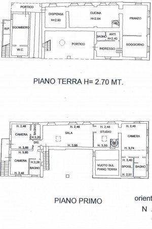 Villa via Monte delle Forche, Roncofreddo - floor plans 1