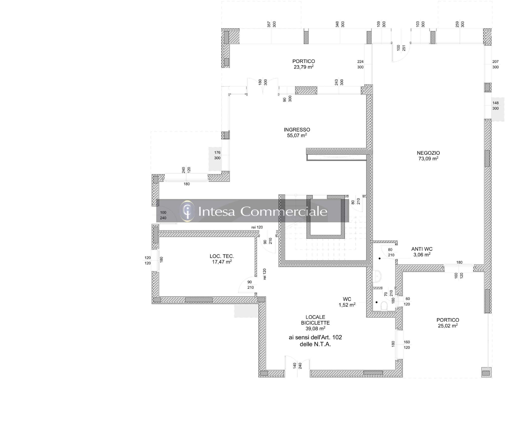 PLANIMETRIA - Negozio via ORTIGARA, Brescia - planimetria 1