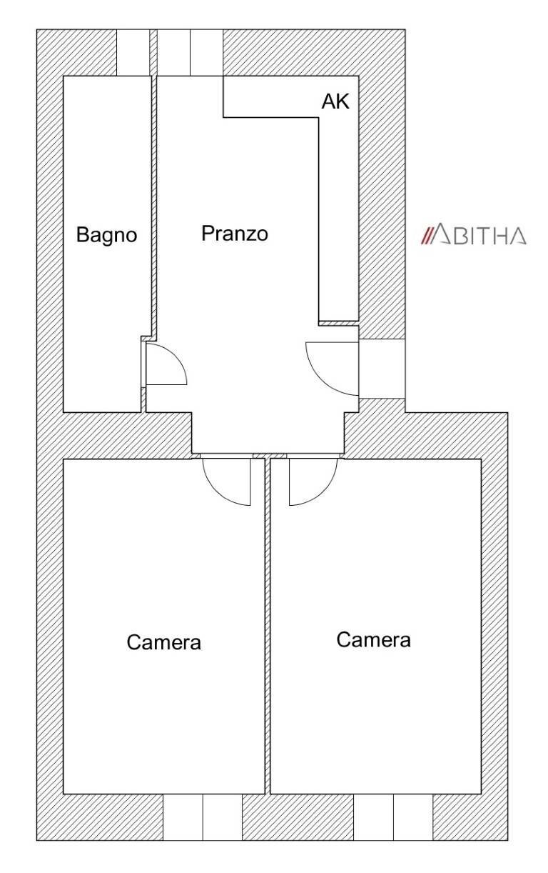 Bilocale Via Della Giuliana, Roma - planimetria 1