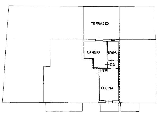 Three-room apartment Via della Rocca, 18, Envie - floor plans 1