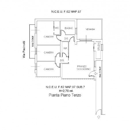 Appartamento via Antonio Pacinotti, Alghero - planimetria 1
