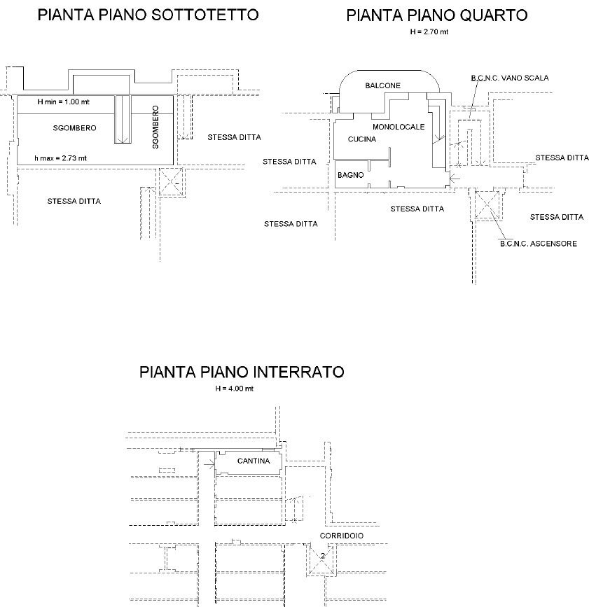 Trilocale Via Antica Torino, 43, Saluzzo - planimetria 1