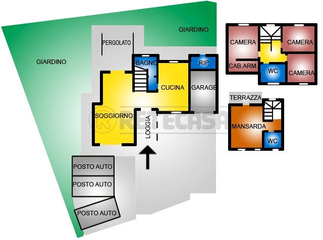 Planimetria - Casa indipendente Via S. Lucia s/n, Pontedera - planimetria 1