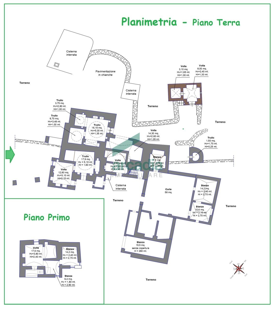 Planimetria - Casale Via Bosco Selva 24, Alberobello - floor plans 1