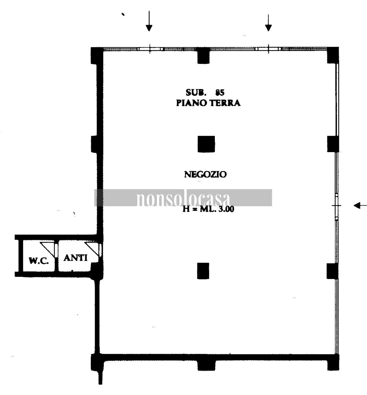 PLANIMETRIA - Locale Commerciale VIA OLAF PALME, Bastia Umbra - planimetria 1