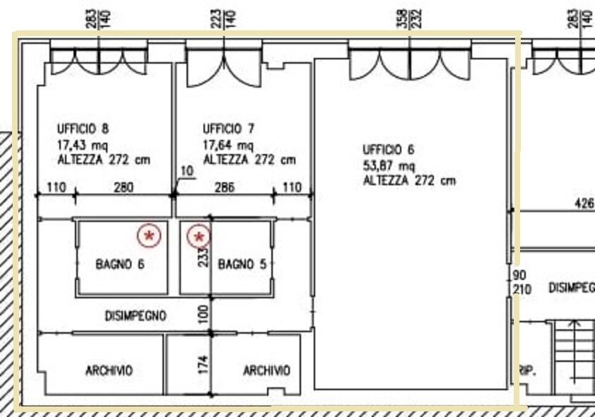 Uffici 1P. suddivisi.jpg - Office Via Pateri 60, Beinasco - floor plans 1