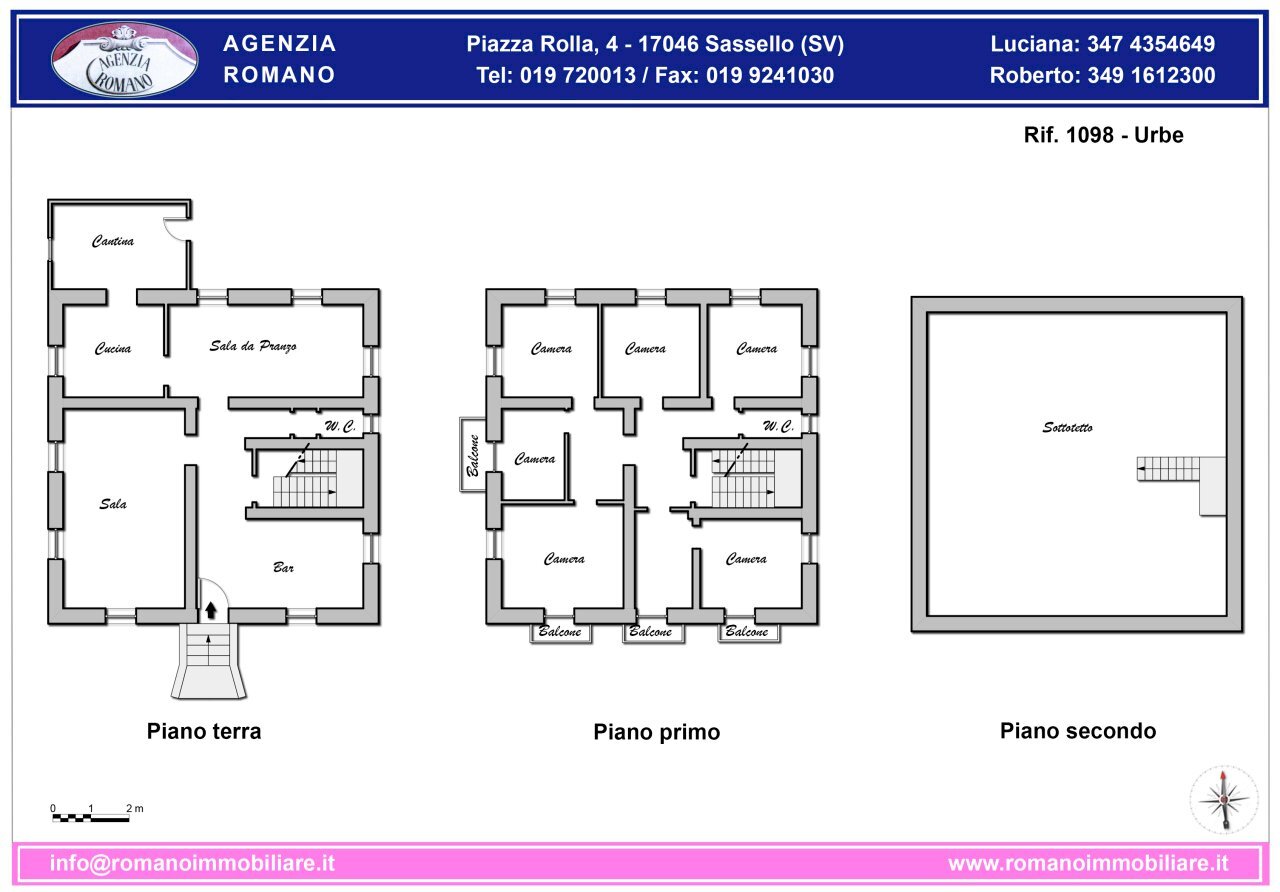 Rif 1098 Urbe plan.jpg - Villa Via Vassuria 58, Urbe - planimetria 1