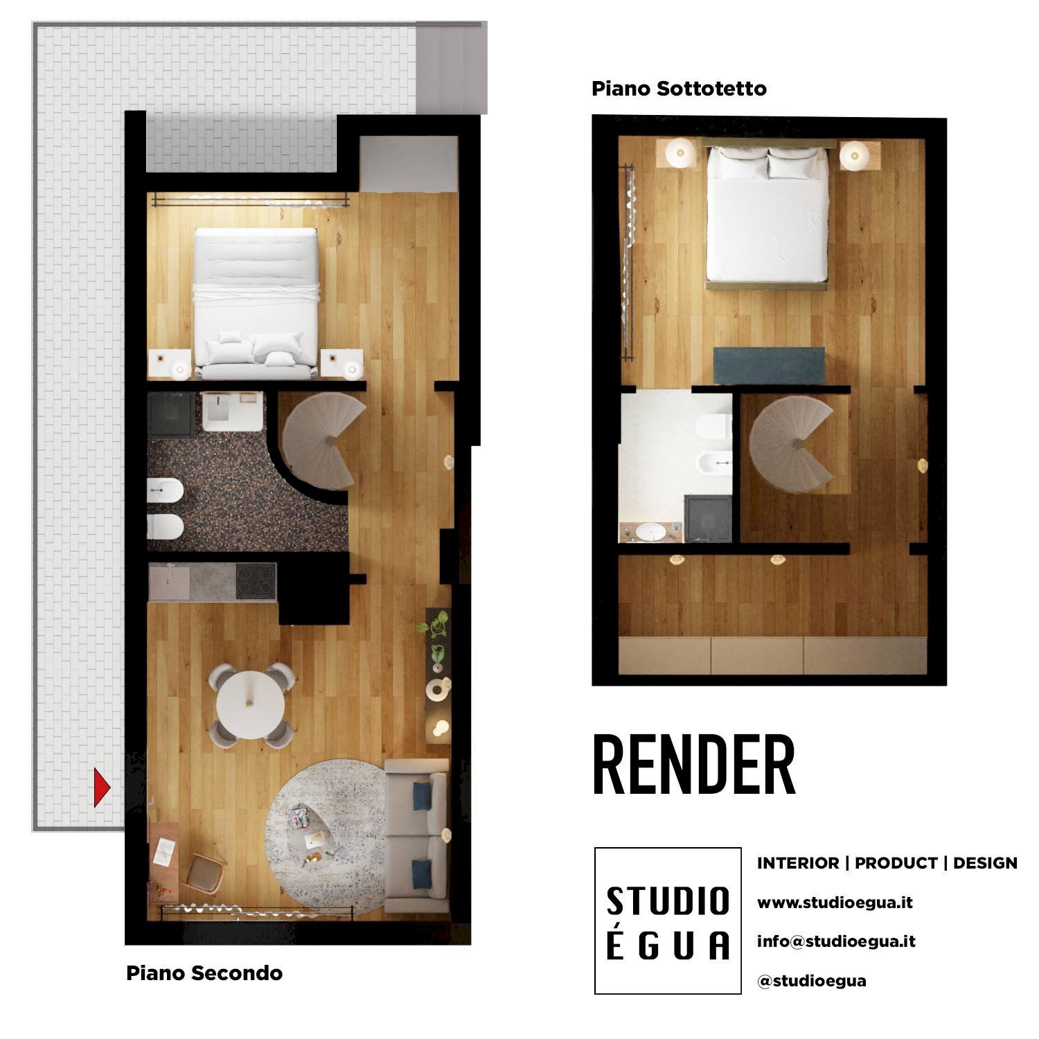 Four-room apartment via Queirolo, 5, Rapallo - floor plans 1
