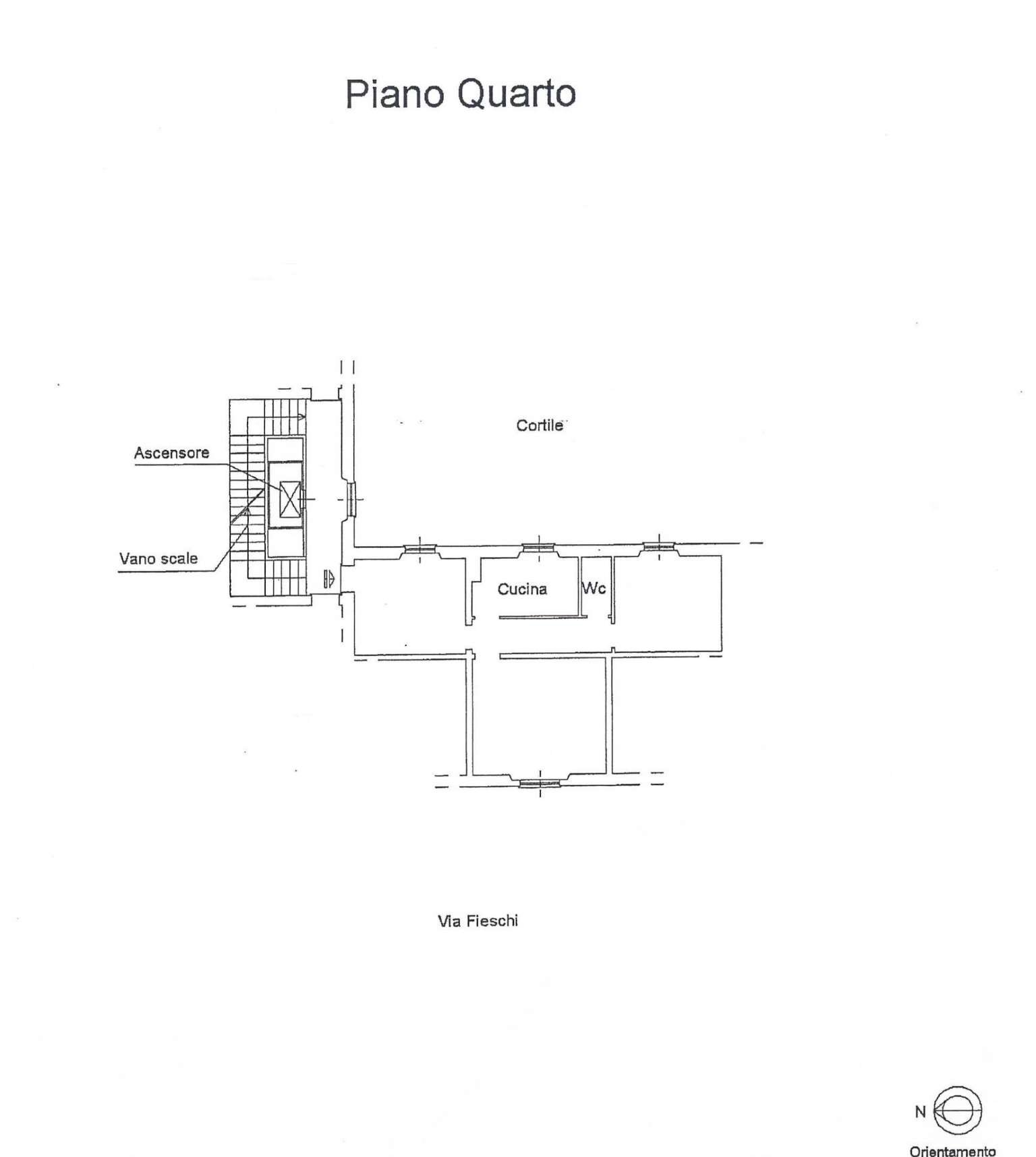 appartamento in vendita genova centro carignano vi - Three-room apartment via FIESCHI, Genova (neighborhood Carignano) - floor plans 1