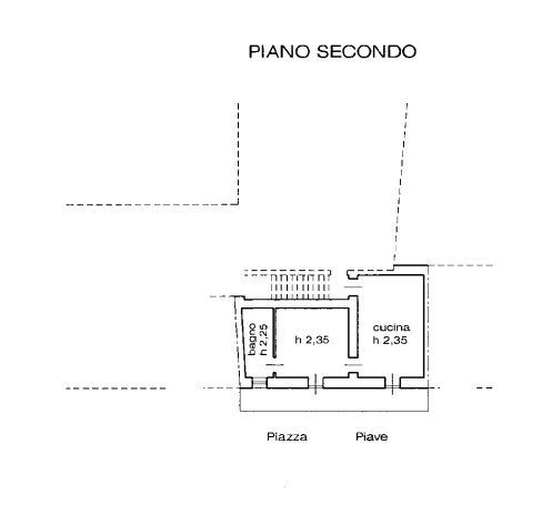 Two-room apartment Piazza Piave, 14, Paesana - floor plans 1