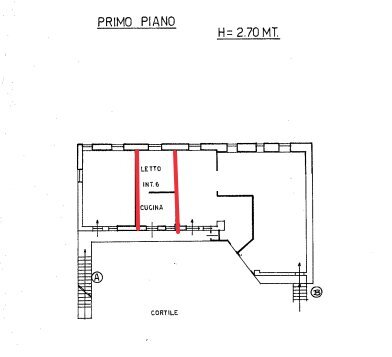 One-room apartment Via Barge, 15, Paesana - floor plans 1
