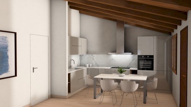 Cucina_atmosfera fredda.jpeg - Villa a Schiera Via Benecco 29, Gavardo - foto 2