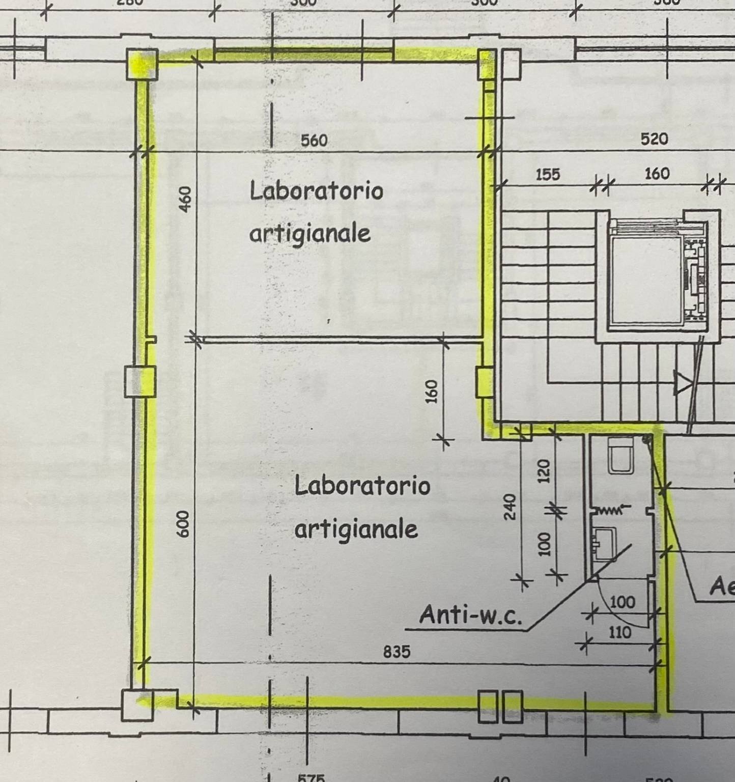 Attività Commerciale via Vecchia di Buriasco, Pinerolo - planimetria 1