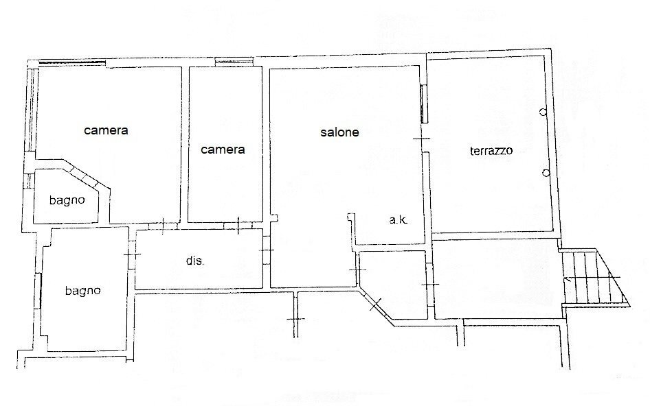 planimetria - Three-room apartment Via Passo Buole, Fiumicino - floor plans 1