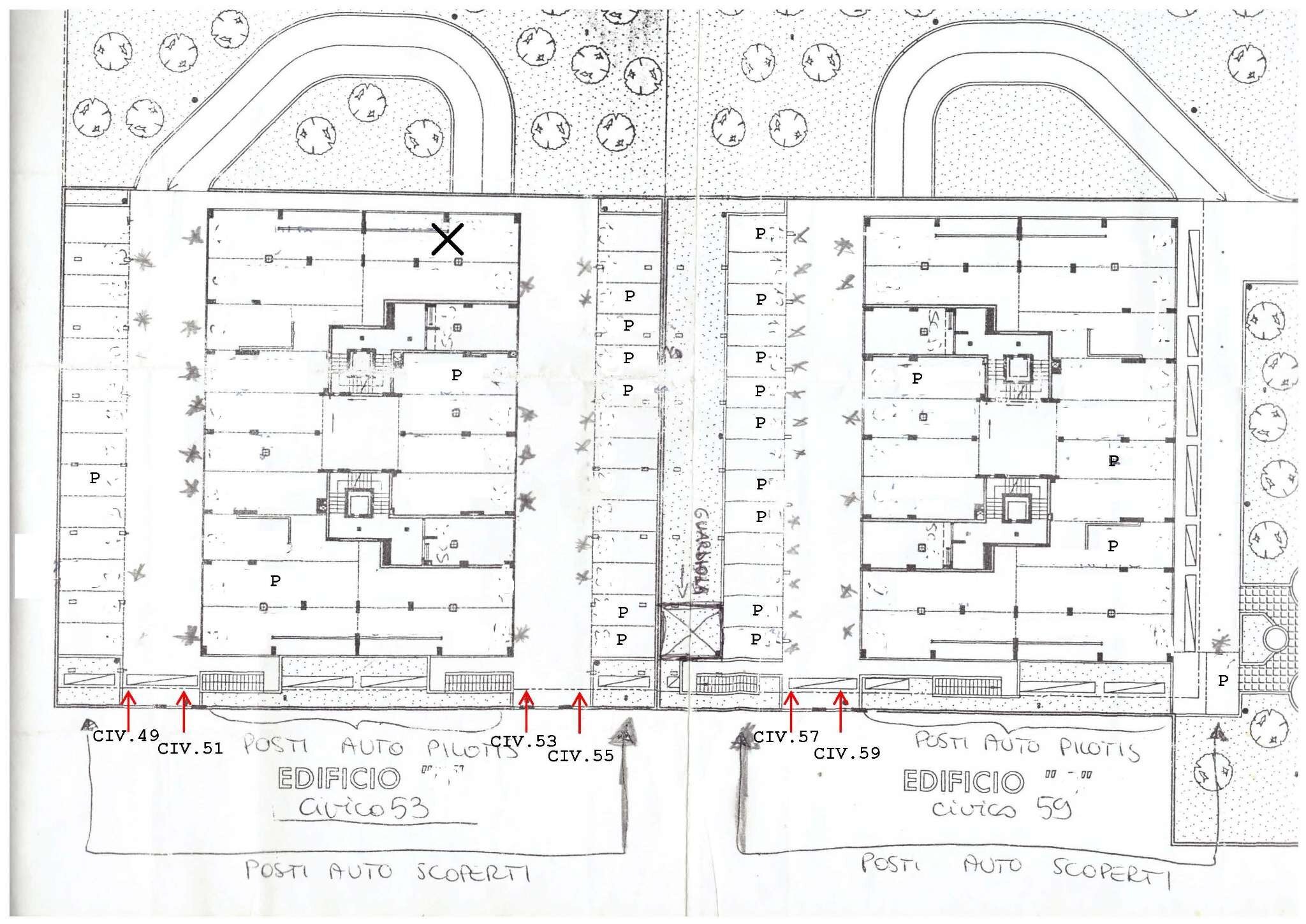 PLANIMETRIA - Parking space viale della Grande Muraglia, Roma - floor plans 1