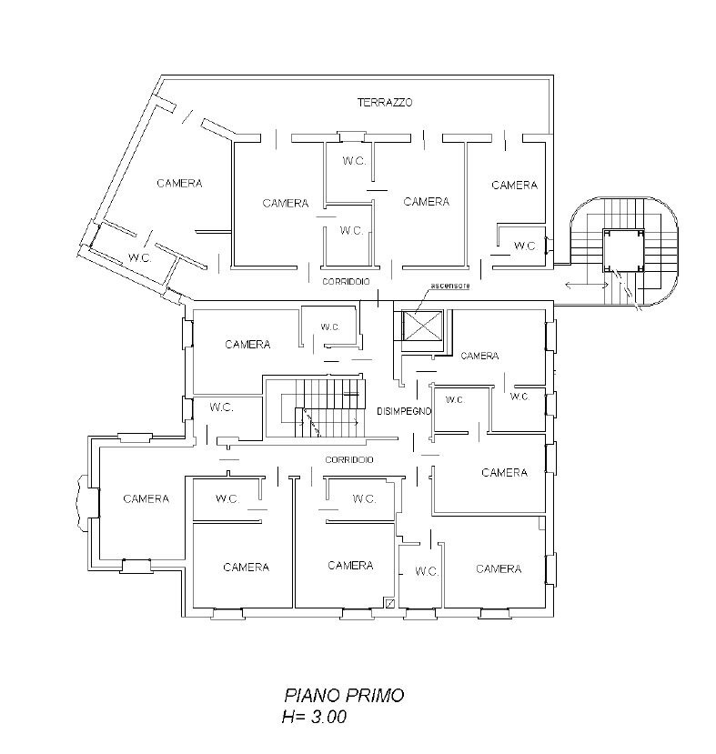 Hotel - Accommodation facility viale Terme, Castel San Pietro Terme - floor plans 1