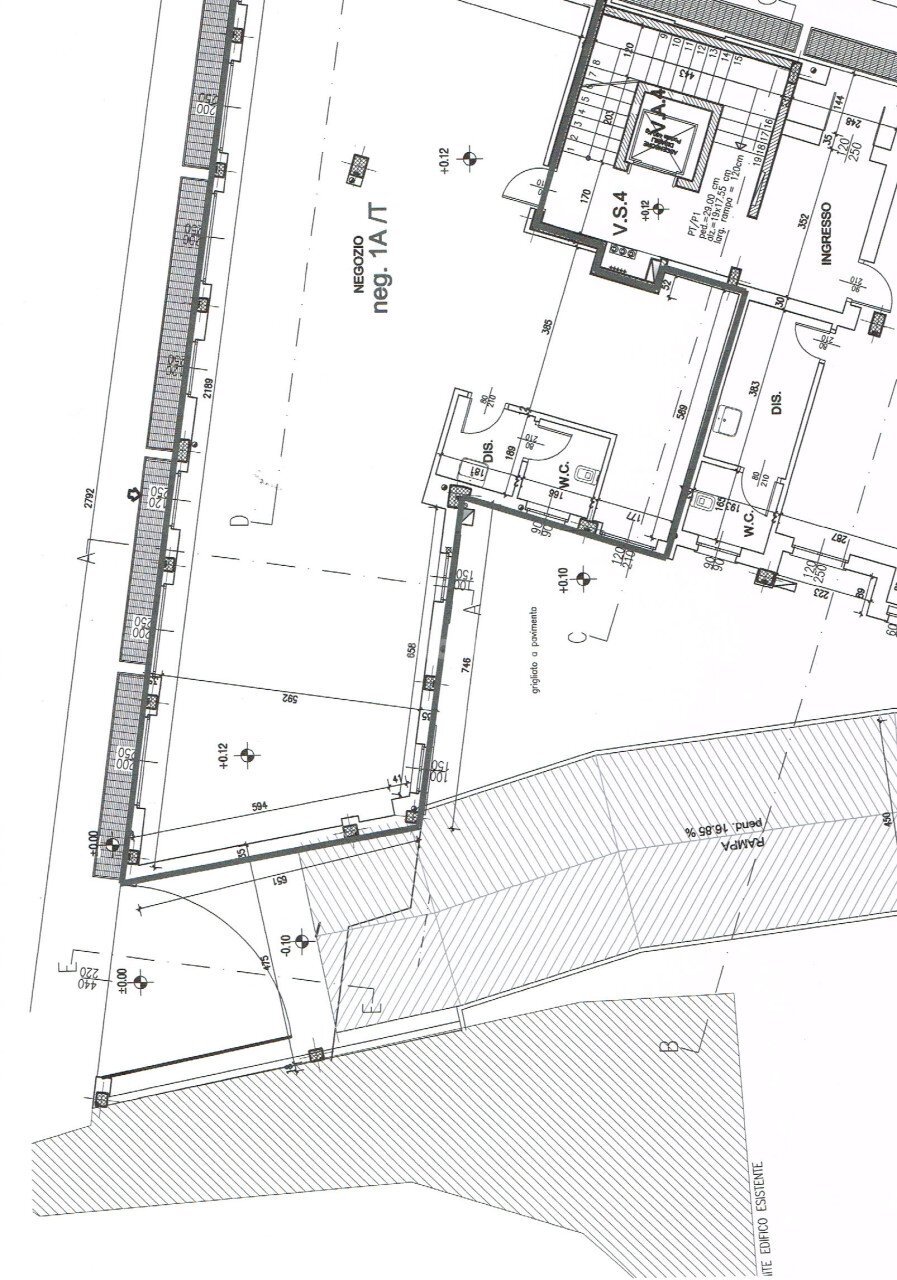 planimetria.jpg - Commercial Premises Giuditta Pasta 16, Saronno - floor plans 1