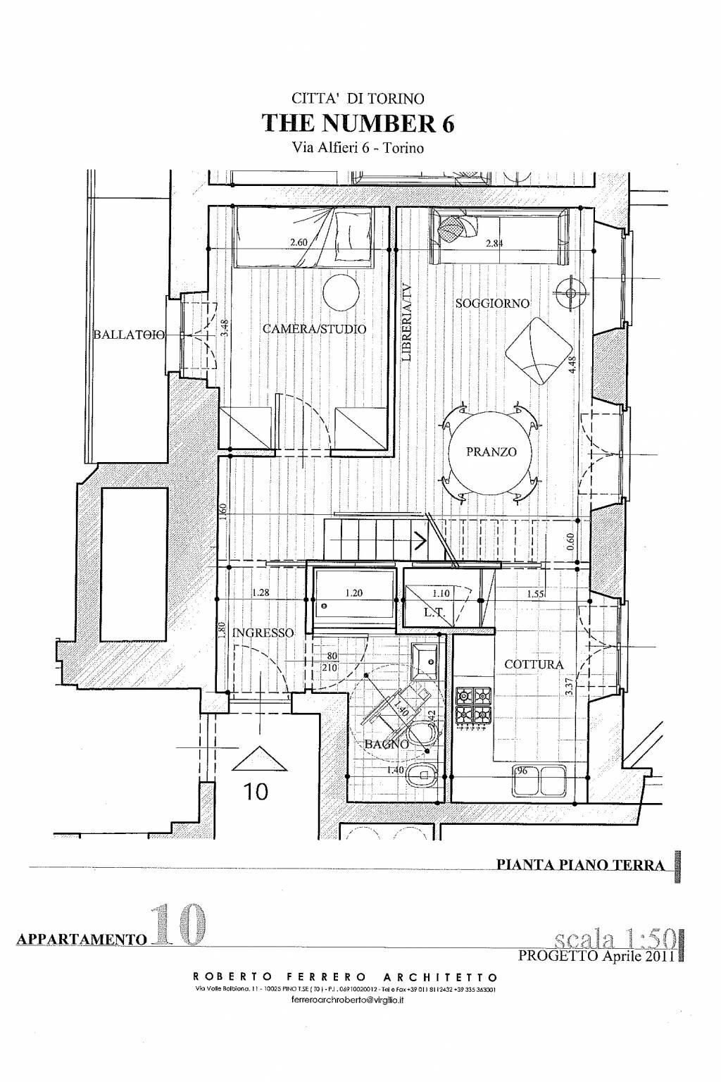 Appartamento via Vittorio Alfieri, 6, Torino (zona Centro) - planimetria 1