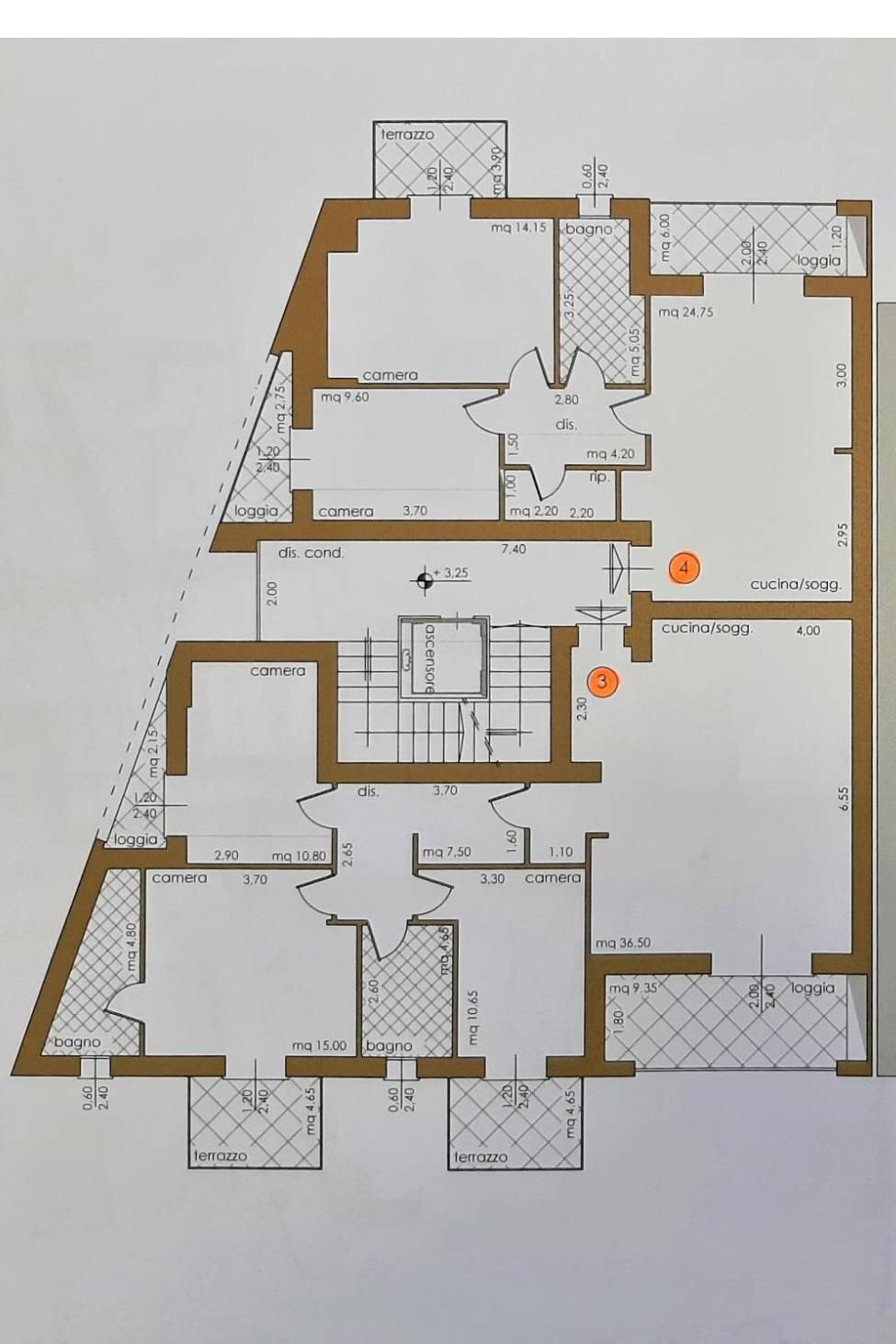Quadrilocale via Raffaello Caverni, 69, Montelupo Fiorentino - planimetria 1
