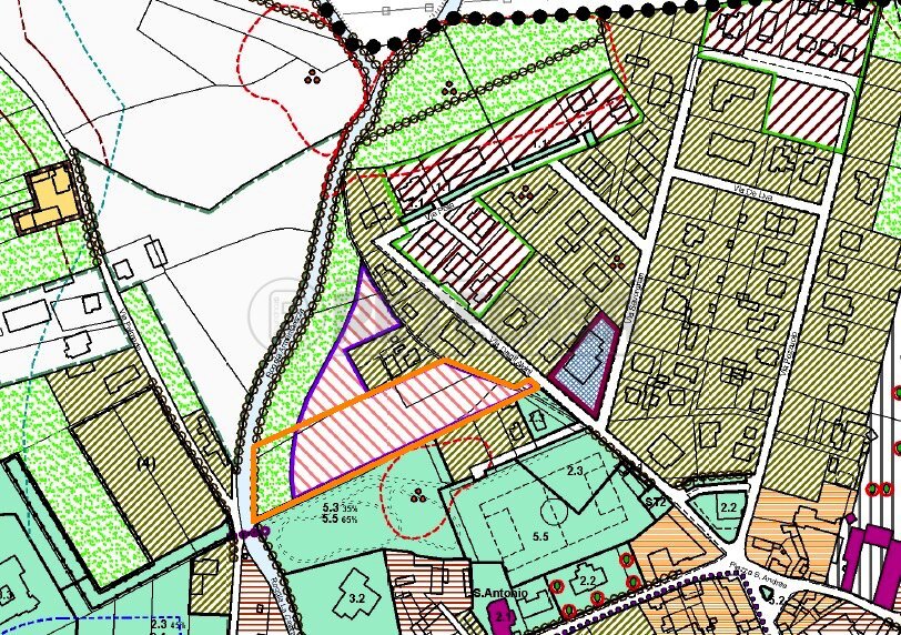 PIANO REGOLATORE - Building land Via degli Alpini 44A, Bagnaria Arsa - floor plans 1