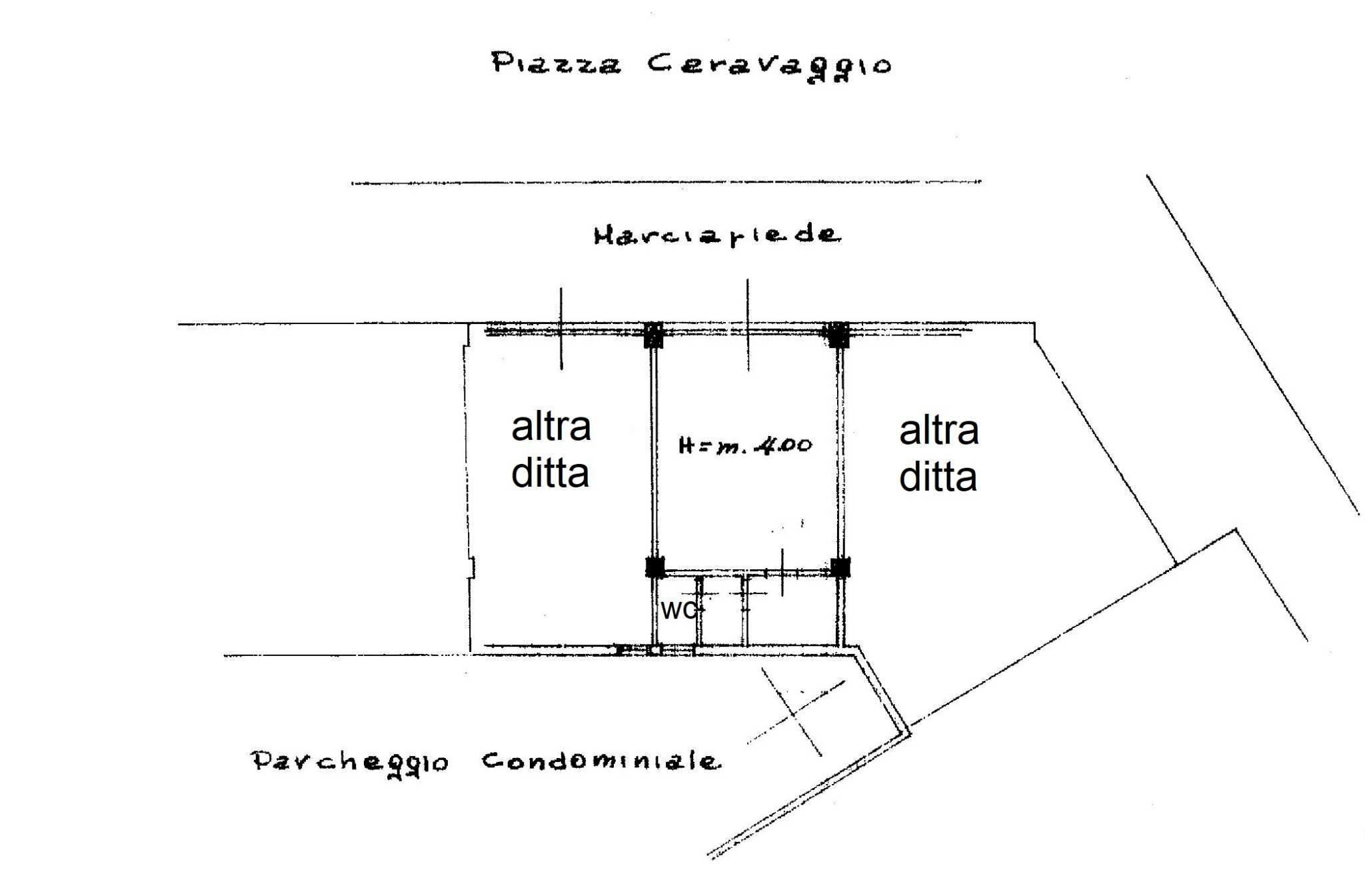 Shop piazzale Caravaggio, Rieti - floor plans 1