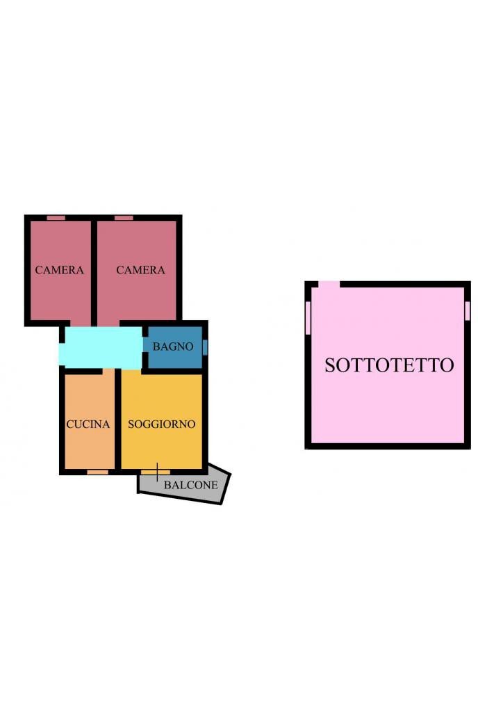 Trilocale via Fratelli Basini, Forlì - planimetria 1