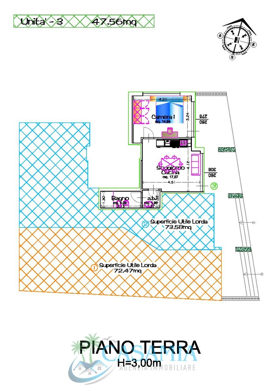 Appartamento piano rialzato S.Benedetto Del Tronto - Bilocale San Benedetto del Tronto - planimetria 1