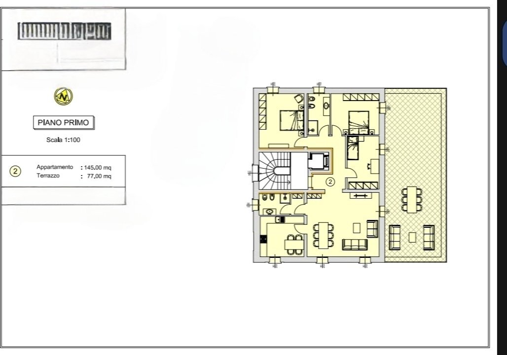 PIANTA PIANO PRIMO CORRETTA.jpg - Apartment Reggio nell'Emilia - photo 2