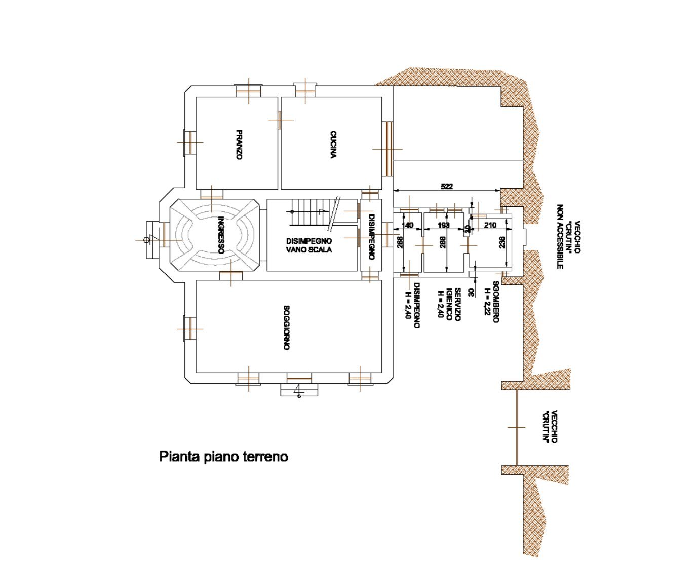 Villa Storica Strada Borgomale, Asti - planimetria 1