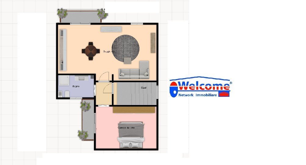 Bilocale piazza Chiesa, 14, Rho - planimetria 1