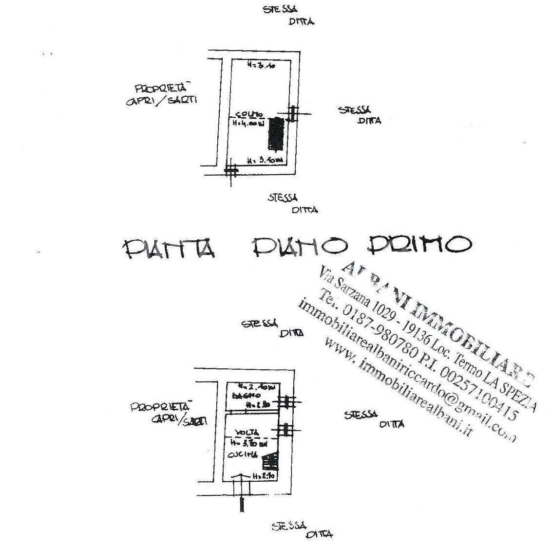 VE252_porzione di rustico in vendita a Vezzano - Rustic Vezzano Ligure - floor plans 1
