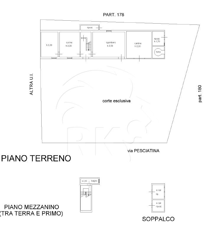 Planimetria piano terra - Casale Fucecchio - floor plans 1