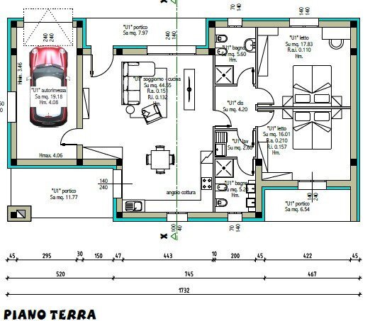 Villa Sant'Agata Bolognese - planimetria 1