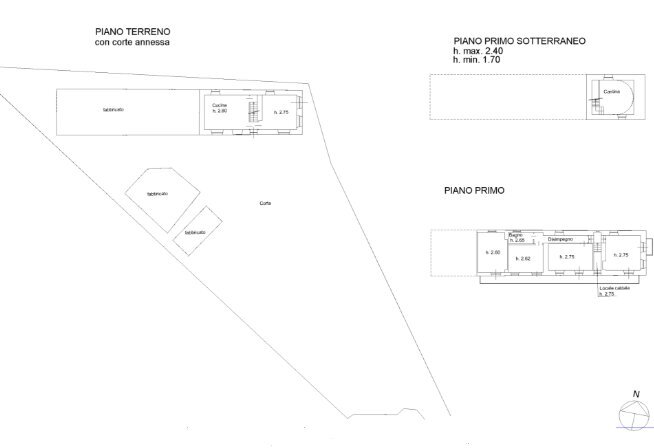 Independent house Via Provinciale Saluzzo, 12, Barge - floor plans 1