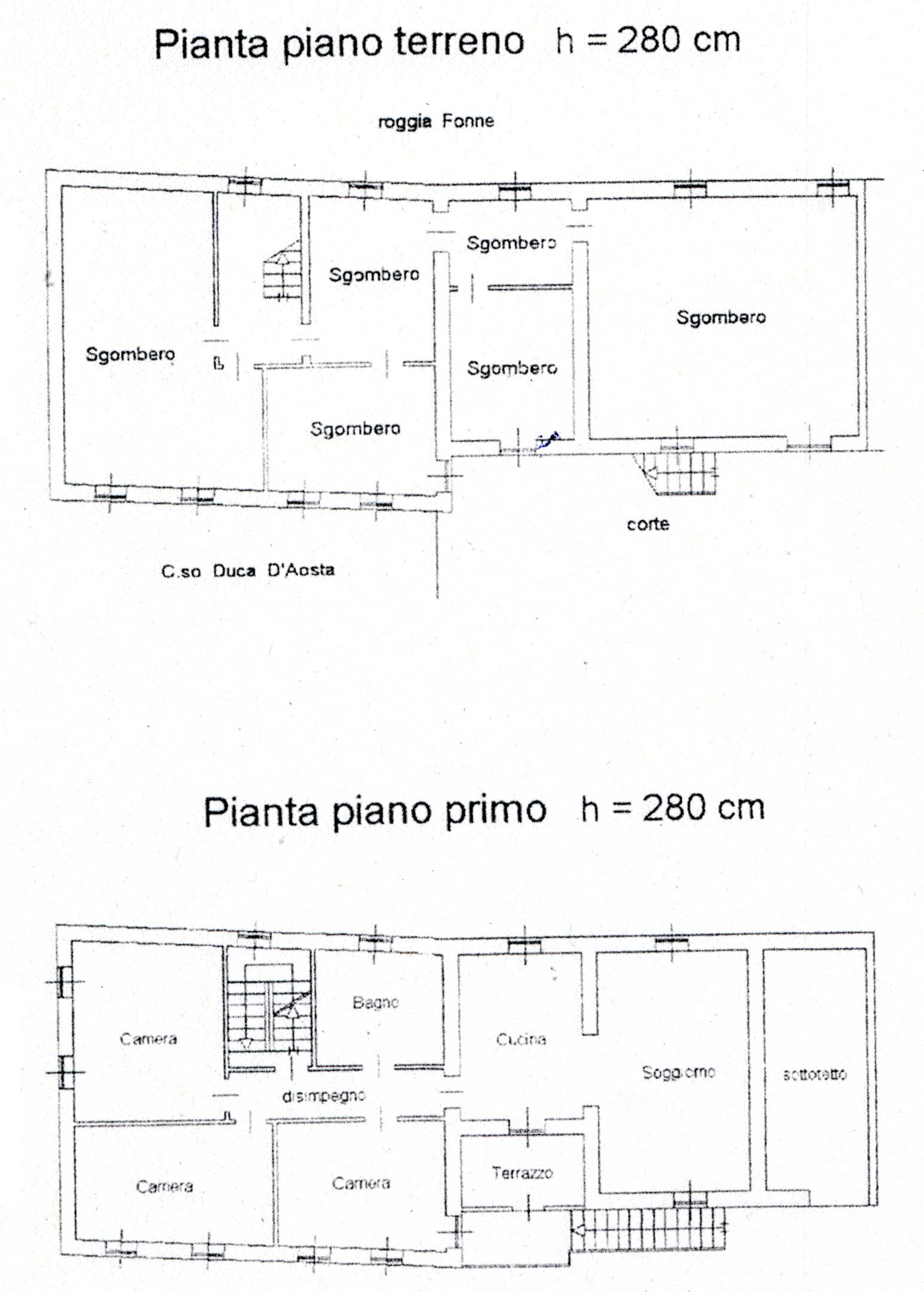 Casa indipendente Corso Duca d'aosta, 32, Fontanetto Po - planimetria 1