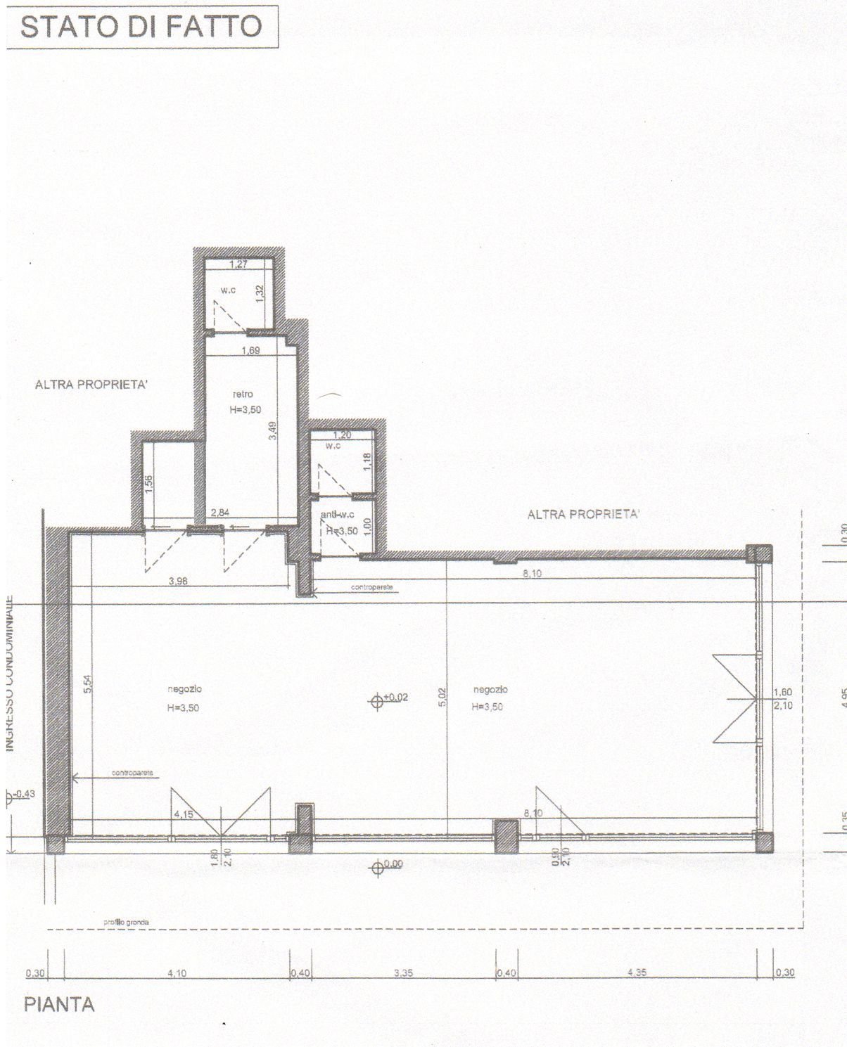 Negozio Massa - planimetria 1