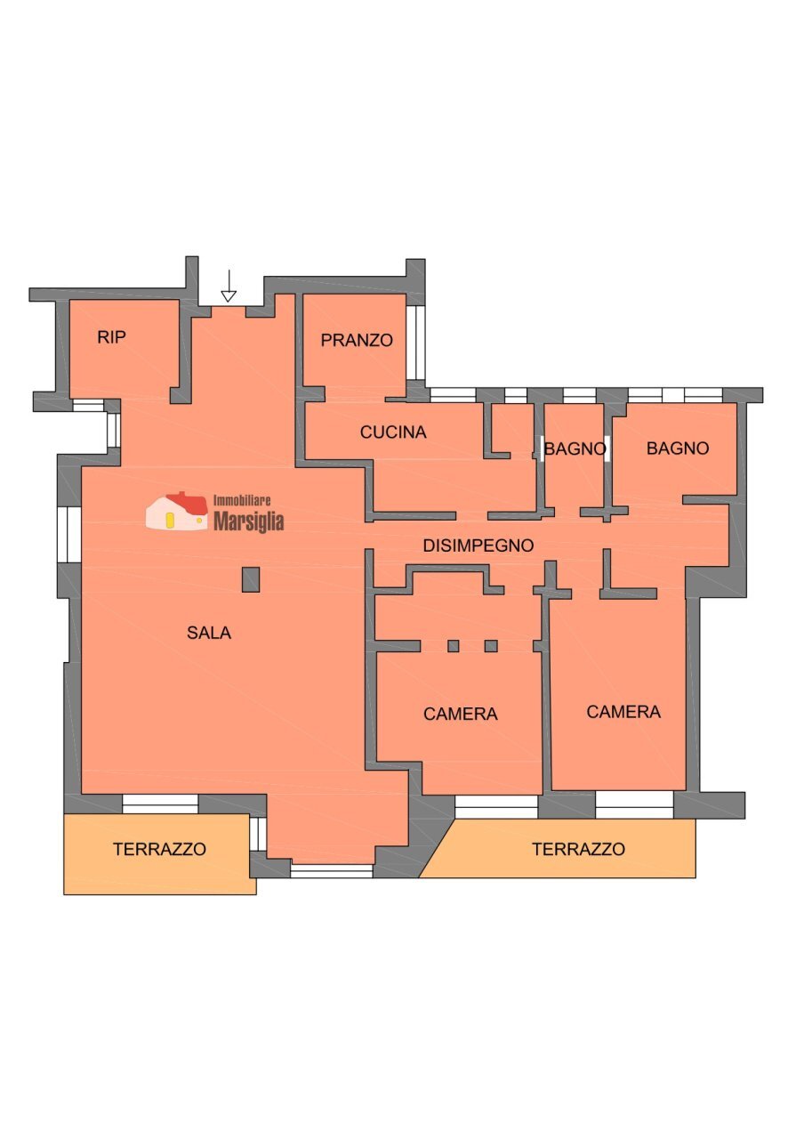 PLANIMETRIA - Appartamento Via Nuvoloni, Sanremo - planimetria 1