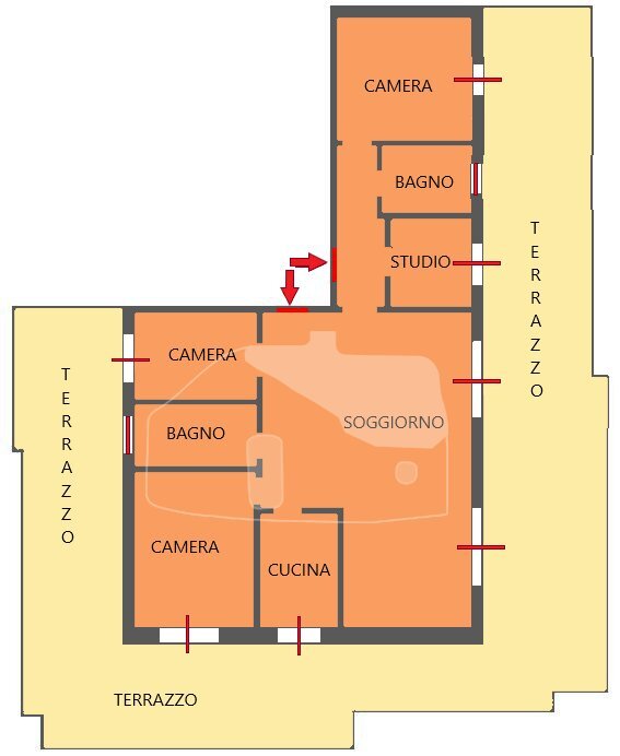 PLAN. CL - Attico Strada Privata Vallarino, Sanremo - planimetria 1