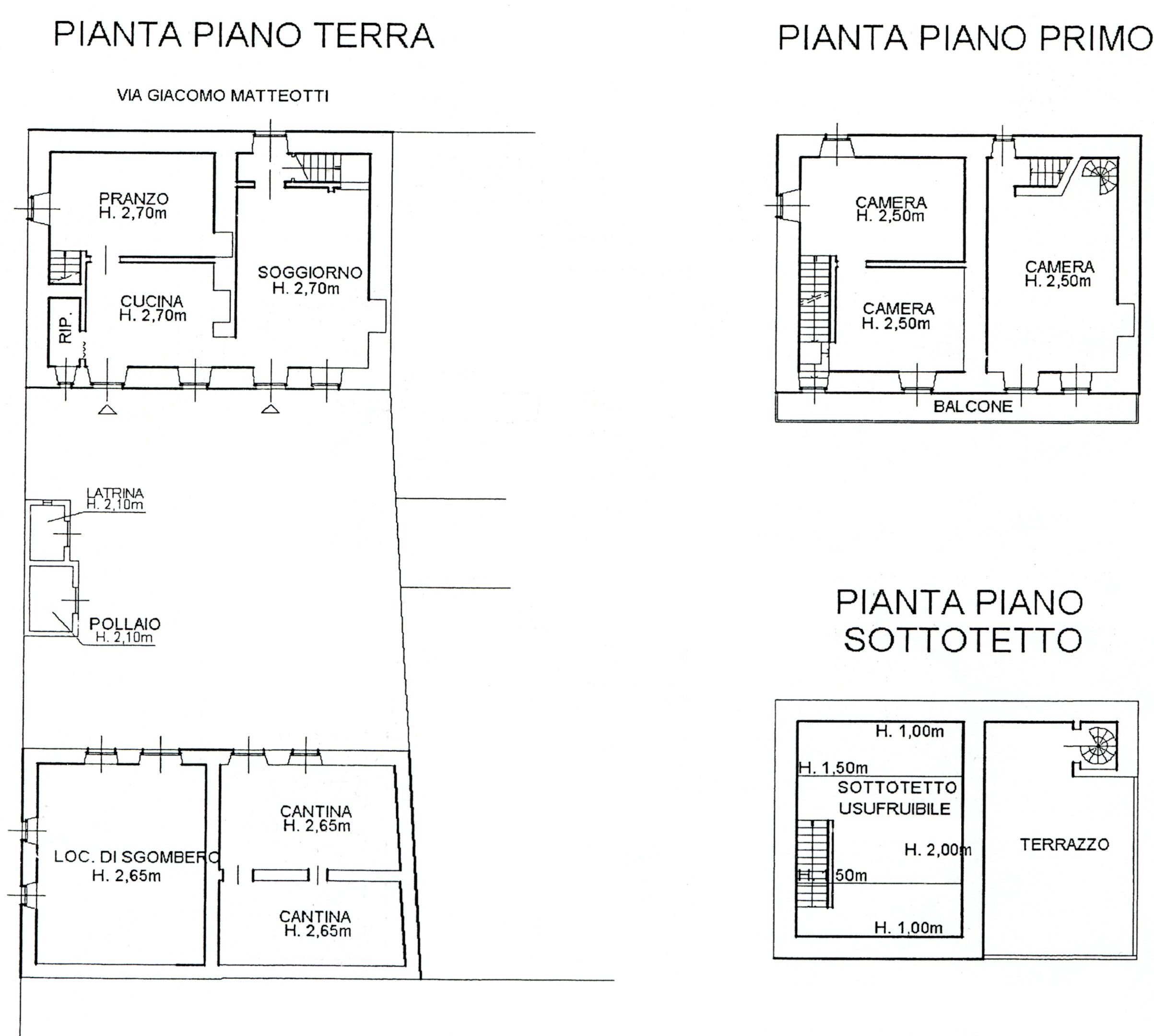 Independent house via Giacomo Matteotti, 32, Palazzolo Vercellese - floor plans 1