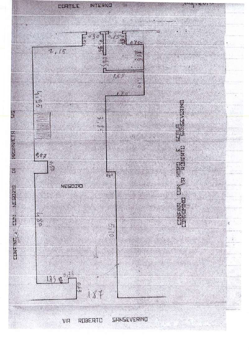 planimetria per pubblicita\'  - via roberto sanseve - Shop via roberto sanseverino, Roma - floor plans 1