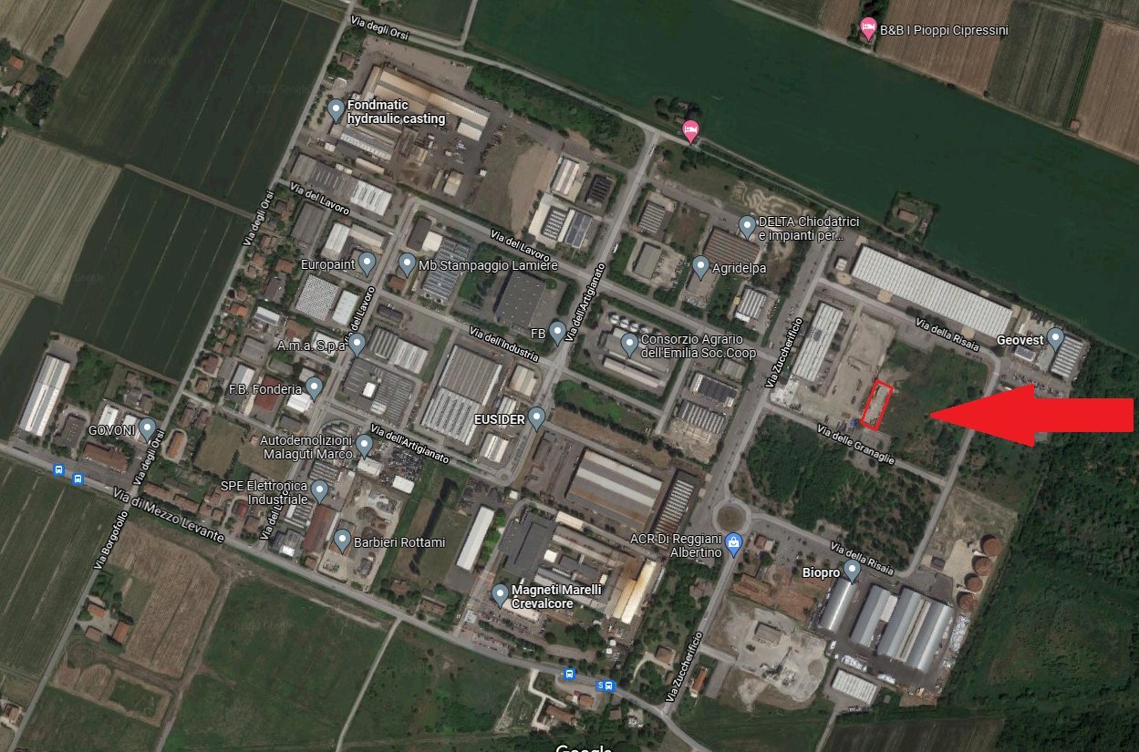 Foto mappa gogle maps.png - Terreno edificabile Via della Risaia 238, Crevalcore - foto 1